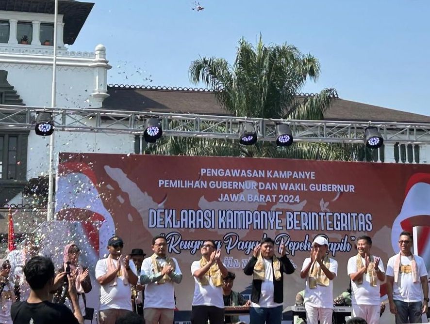 Kampanye Damai dan Berintegritas dan Penandatanganan Kampanye Damai, Gedung Sate (6/10/2024).