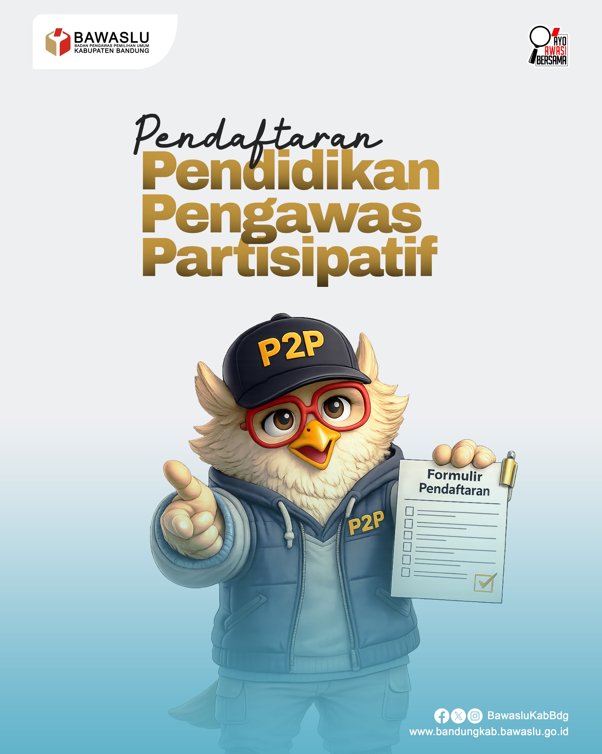 Bawaslu Kabupaten Bandung Buka Pendaftaran Pendidikan Pengawas Partisipatif (P2P) 2026