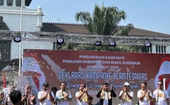 Kampanye Damai dan Berintegritas dan Penandatanganan Kampanye Damai, Gedung Sate (6/10/2024).